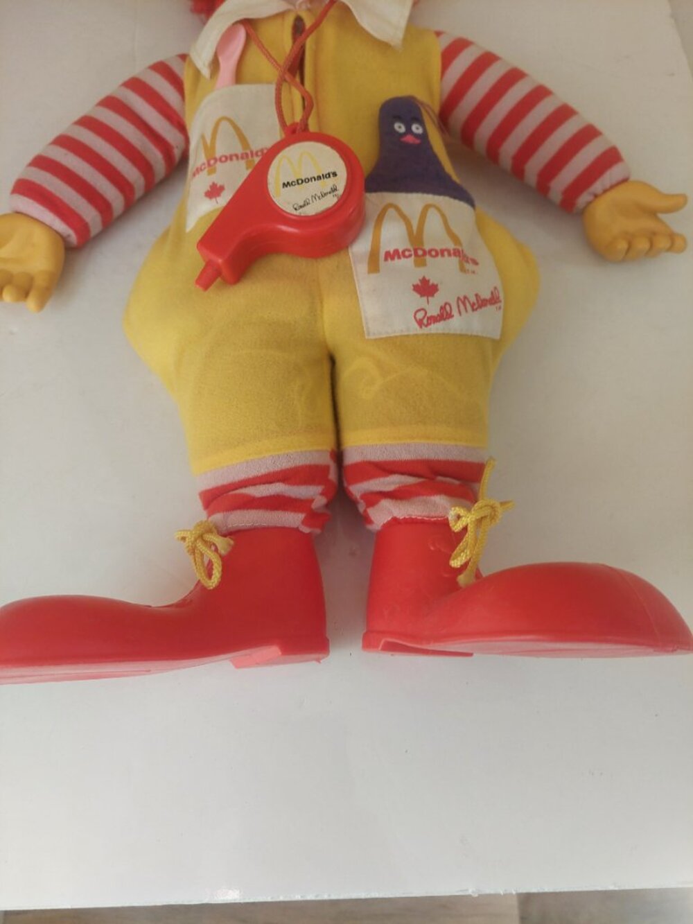 McDonald's Vintage 1978 Ronald McDonald Clown Plush Toy Doll Made in Canada - Picture 8 of 11